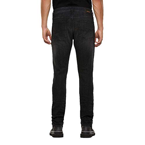 Diesel D-Luster L.32 Pantaloni Jeans, 02 Black Denim, 33 para Hombre