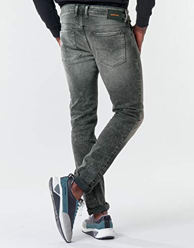 Diesel Sleenker-x L.32 Pantaloni Jeans, 02 Denim Negro, 36 para Hombre