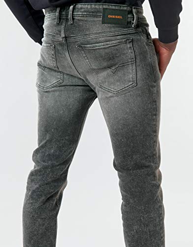 Diesel Sleenker-x L.32 Pantaloni Jeans, 02 Denim Negro, 36 para Hombre