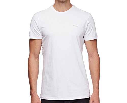 Diesel UMTEE-JAKETHREEPACK, Camiseta Interior para Hombre, Blanco (White), L, Pack de 3