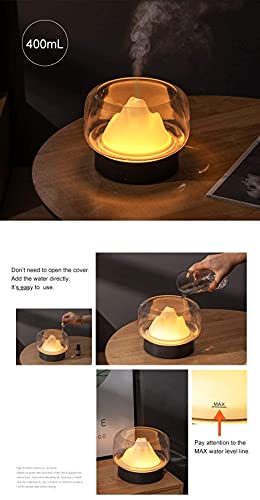 Difusor Aceites Esenciales Bebe 400ml Humidificador de Aromas |Aida| Ambientador Electrico Transparente para Ambientes Ultrasónicos - Vaporizador Esencias para meditación Aromaterapia 7 colores LED