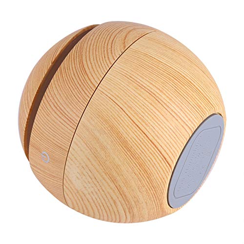 Difusor De Aceites Esenciales, Humidificador UltrasóNico De Aroma con Led Que Cambia De Color Y Enchufe USB para Usar En El Hogar, En Interiores Y En Viajes-4 Colores(Veta de Madera Clara)