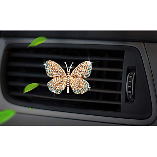Difusor de Mariposa para Coche, Asudaro Adornos de Aromaterapia para Coche Ambientador para Coche con Clip de Ventilación Perfume de Salida de Aire Acondicionado de Coche