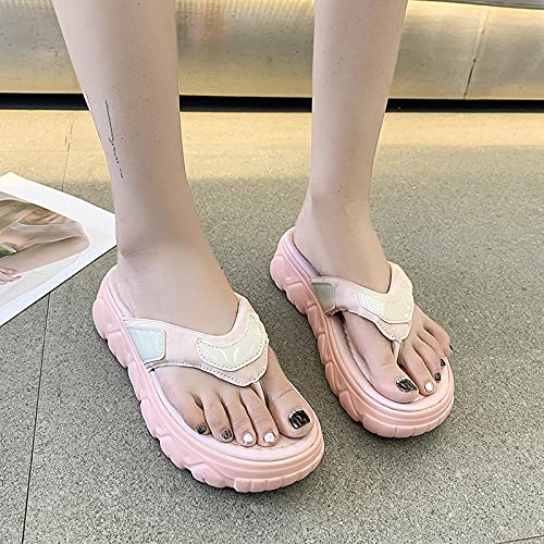 dihui Sandalias ortopédicas,Verano Femenino con Sandalias de sandwear, Creciente Playa de Arena Zapatillas Frescas-Blanco_40,Pantuflas Transpirables