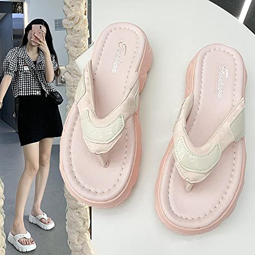 dihui Sandalias ortopédicas,Verano Femenino con Sandalias de sandwear, Creciente Playa de Arena Zapatillas Frescas-Blanco_40,Pantuflas Transpirables