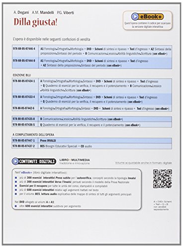 Dilla giusta! Vol. A-Test d'ingresso-Schemi di sintesi e ripasso-B-Q. Ediz. blu. Per la Scuola media. Con DVD. Con e-book. Con espansione online