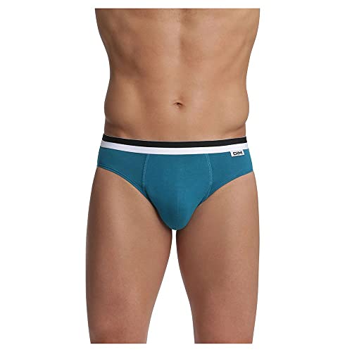 Dim Algodón Elástico Slip, Azul (Azul/Gris Granito 8OQ), Large (Tamaño del Fabricante: 4) para Hombre