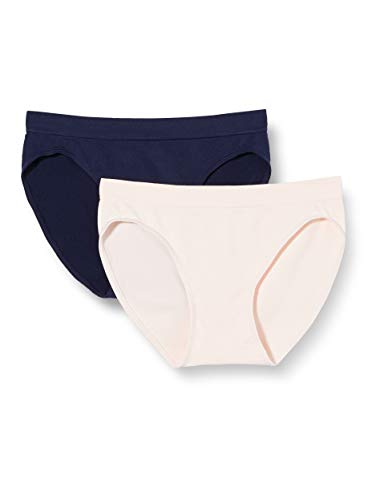 Dim Slip Ecodim Microfibre Sans Couture X2 Ropa Interior, Azul Infinito/Ballerina Rosa, Medium para Mujer