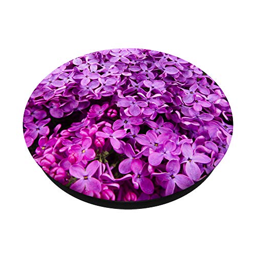 Diseño floral lila en lavanda PopSockets PopGrip Intercambiable