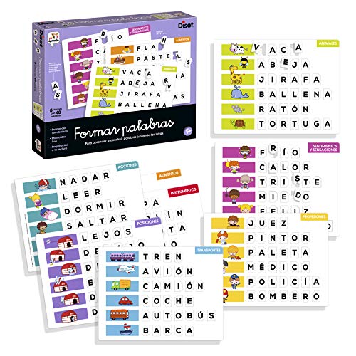 Diset - Formar palabras, Juego educativo para aprender el abecedario y la ortografía a partir de 5 años