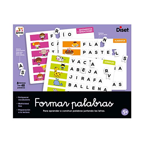 Diset - Formar palabras, Juego educativo para aprender el abecedario y la ortografía a partir de 5 años