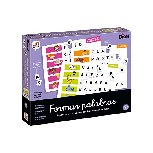 Diset - Formar palabras, Juego educativo para aprender el abecedario y la ortografía a partir de 5 años