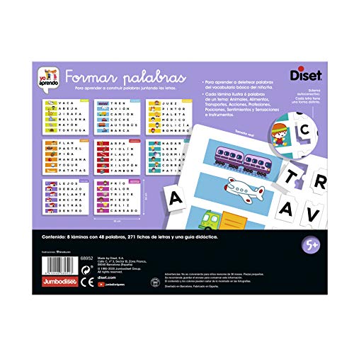 Diset - Formar palabras, Juego educativo para aprender el abecedario y la ortografía a partir de 5 años