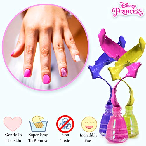 Disney Pintauñas Niñas - Set 18 Pintauñas para Niñas Peel Off (Princess)
