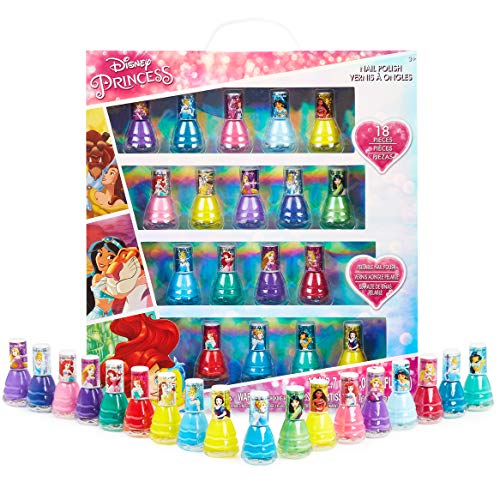 Disney Pintauñas Niñas - Set 18 Pintauñas para Niñas Peel Off (Princess)