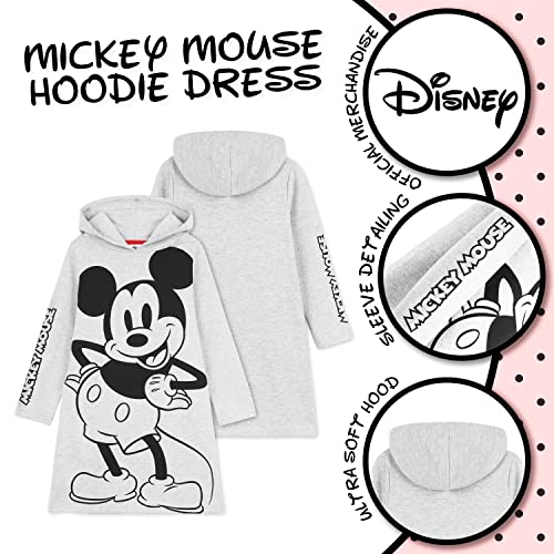 Disney Vestido Niña, Sudadera Niña de Mickey y Minnie Mouse, Ropa Niña 2-14 Años, Regalos para Niñas (13-14 Años, Gris)