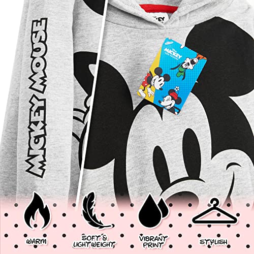 Disney Vestido Niña, Sudadera Niña de Mickey y Minnie Mouse, Ropa Niña 2-14 Años, Regalos para Niñas (13-14 Años, Gris)