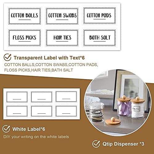Dispensador de soporte con tapas - Contenedores de tarros de boticario transparentes para organizador de maquillaje Almacenamiento Accesorios de baño-ESPAÑA,B