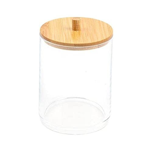 Dispensador de soporte con tapas - Contenedores de tarros de boticario transparentes para organizador de maquillaje Almacenamiento Accesorios de baño-ESPAÑA,B