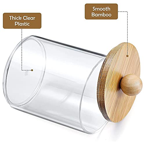Dispensador de soporte con tapas - Contenedores de tarros de boticario transparentes para organizador de maquillaje Almacenamiento Accesorios de baño-ESPAÑA,B