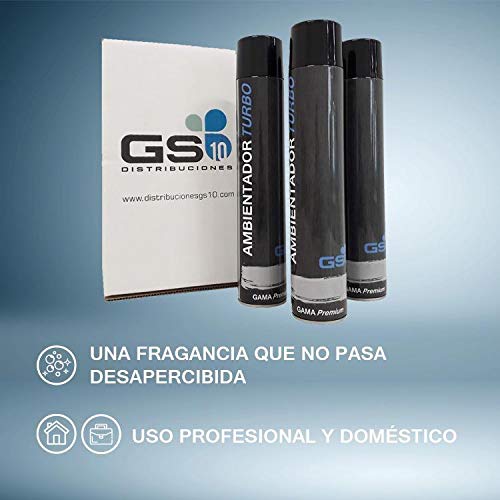 Distribuciones GS 10 Ambientador Potente Turbo en Spray, 750ml, Ideal para comercios, hosteleria, restauración, hogar. Diferentes fragancias. (Mon ENFANCE)