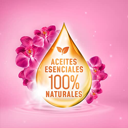 Dixan Gel Aromaterapia Orquídea & Aceite de Macadamia, Detergente Líquido para Lavadora (30 lavados, pack de 4, total 120 lavados), jabón líquido, aceites esenciales para lavar ropa blanca y de color