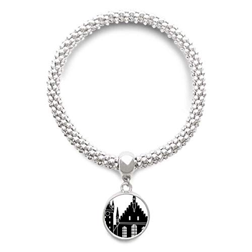 DIYthinker Cadena de joyería Alemania Colonia Famosa Catedral de la Astilla de Pulsera Pendiente Redondo