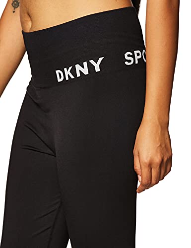 DKNY SPORT High Waist Seamless Leggings, Black, Extra Small De Las Mujeres