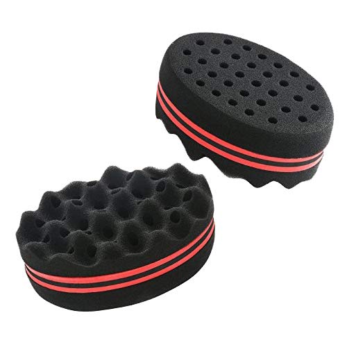 DMZK 2 Piezas Esponja para rizar el Pelo, Cepillo de Esponja para Cabello Rizado Estilo Afro