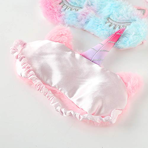 Dodheah Antifaz para Dormir para Niñas Unicornio Máscara de Sueño Suave Sombra para Dormir para Mujeres y Niñas Viajar Descansar Unicornio de Color