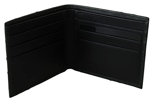 Dolce & Gabbana Cartera de cuero verde de avestruz Bill para hombre con tarjeta