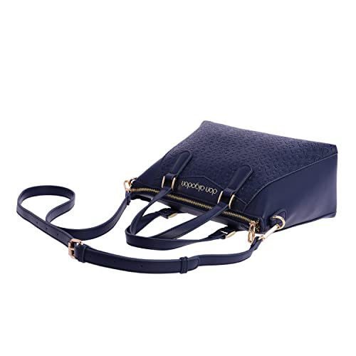 DON ALGODON Mujer, Bolso de Mano, Marino, 30(Ancho) x 13(Fondo) x 21(Alto) cm