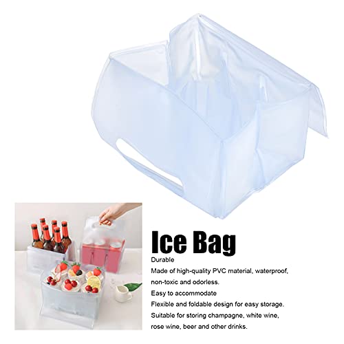 DONN Bolsa de Hielo, Material de PVC, Bolsa de Almacenamiento para Botellas de Vino, portátil, Impermeable, Inodoro para Bebidas, para almacenar Pasteles de champán