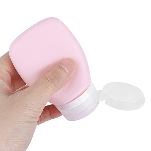 DONN Envases Cosméticos, Botella De Spray De Viaje A Prueba De Fugas De 3 Capas De Amplia Apertura para Jabón para Transporte(Rosado)