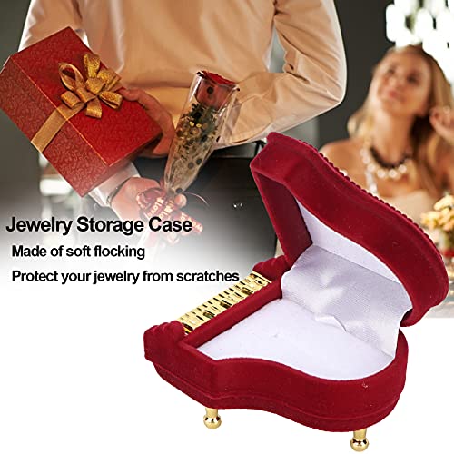 DONN Estuche para Almacenamiento de Joyas, joyero con Flocado en el Interior Simple y Retro para Madre, Esposa o Amiga para el día de San Valentín, día de la Madre, Navidad