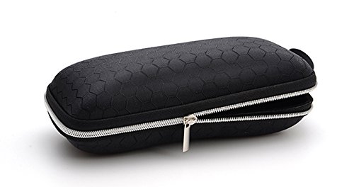 Dosige Estuche de Gafas con Cremallera y Concha Dura EVA para Gafas de Sol, Gafas de Lectura (Negro)