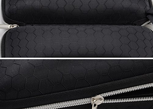 Dosige Estuche de Gafas con Cremallera y Concha Dura EVA para Gafas de Sol, Gafas de Lectura (Negro)