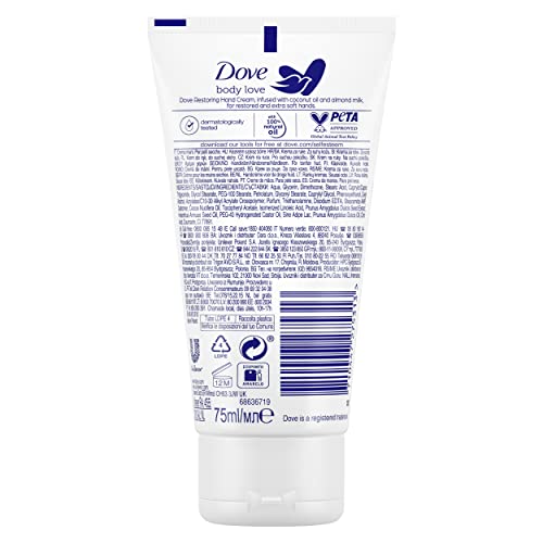 Dove  Crema de Manos  Coco Ritual Restaurador 75ml - Pack de 6