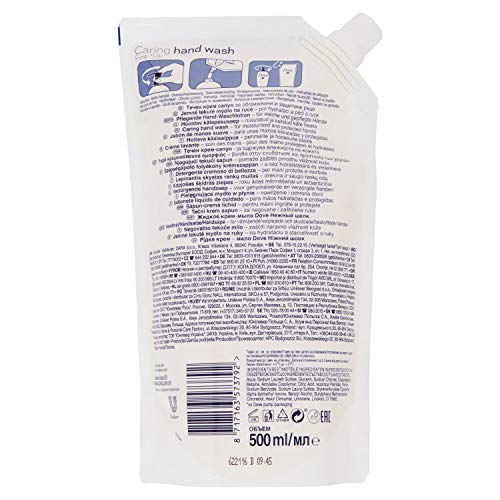 Dove Fine Silk, Detergente cremoso para manos, Bolsa de relleno, 500 ml