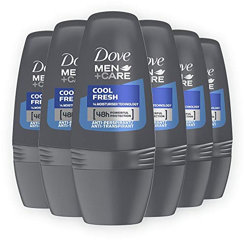 Dove Men Care Desodorante Cool Fresh Roll-On, pack de 6