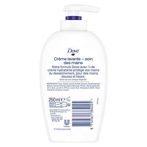 Dove Original Savon Lavant Antibactérien Soin des Mains, Pour des mains douces et hydratées (Lot de 6x250ml)