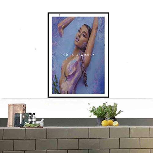 DPFRY Imágenes En Lienzo Arte De La Pared Imagen Ariana Grande Dios Es Una Mujer 2018 Cubierta Única Música Poster Print Canvas Painting 40X60Cm Sin Marco