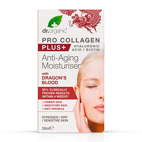Dr. Organic | Crema antienvejecimiento Pro Colágeno Plus+ con Sangre de Dragón | 50 ml
