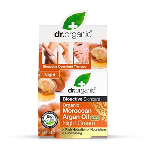 Dr. Organic Crema de Noche con Aceite de Argan Marroqui - 50 ml