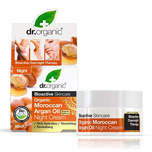 Dr. Organic Crema de Noche con Aceite de Argan Marroqui - 50 ml