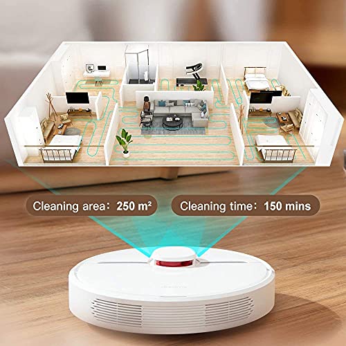 Dreame D9 Robot Aspirador y Fregasuelos Láser Potencia 3000 Pa, Lidar Navegación Mapeo, 150 Min, Presurización de Alfombras, App Control Remoto/Wi-Fi/Alexa, Anticolisión y Anticaída, Carga Automática