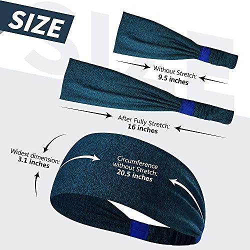 Dreamlover Diademas Deportivas para Hombre, Yoga Diadema para Mujer, 6 Piezas