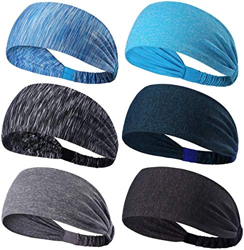 Dreamlover Diademas Deportivas para Hombre, Yoga Diadema para Mujer, 6 Piezas