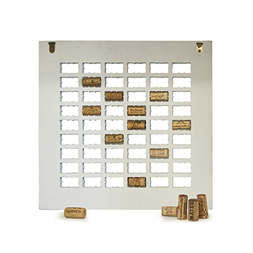 DROPPO Marco de Madera colector/Expositor/Almacenamiento corchos de Vino para Colgar en la Pared o apoyar en estantería. Regalo Original para Hombre o Mujer Amantes del Vino
