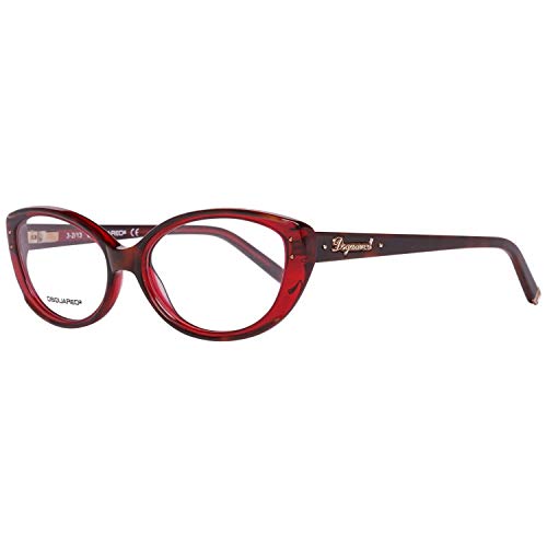 DSquared Dsquared2 Brillengestelle Dq5110 056 54 Monturas de Gafas, Rojo (Rot), 55 para Mujer
